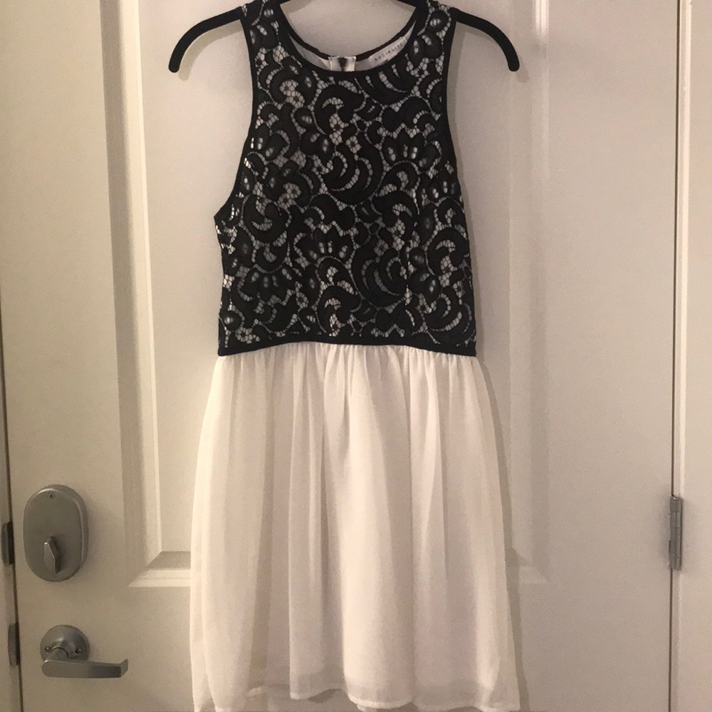 Black and white formal dress